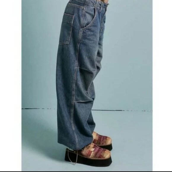 Free People Astro Platform Mules in Red Plaid Size 9.5 NWT - Picture 10 of 13